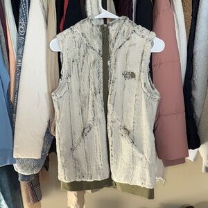 The North Face Women's Off-White Furry Vest